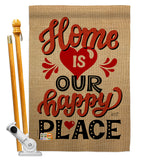 Home is Happy Place - Expression Inspirational Vertical Impressions Decorative Flags HG137200 Printed In USA