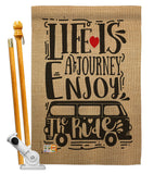 Life Is a Journey - Expression Inspirational Vertical Impressions Decorative Flags HG137216 Made In USA