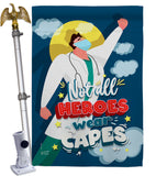 Not All Heroes - Expression Inspirational Vertical Impressions Decorative Flags HG137233 Made In USA