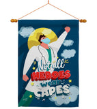 Not All Heroes - Expression Inspirational Vertical Impressions Decorative Flags HG137233 Made In USA