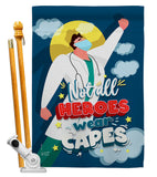 Not All Heroes - Expression Inspirational Vertical Impressions Decorative Flags HG137233 Made In USA