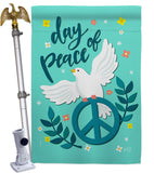 Day of Peace - Expression Inspirational Vertical Impressions Decorative Flags HG137349 Made In USA