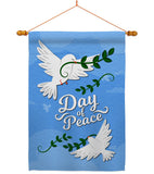 Day of Peace - Expression Inspirational Vertical Impressions Decorative Flags HG137400 Made In USA