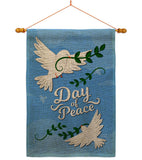 Day of Peace - Expression Inspirational Vertical Impressions Decorative Flags HG137400 Made In USA