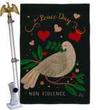 Peace No Violence - Expression Inspirational Vertical Impressions Decorative Flags HG137406 Made In USA