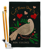 Peace No Violence - Expression Inspirational Vertical Impressions Decorative Flags HG137406 Made In USA