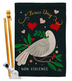 Peace No Violence - Expression Inspirational Vertical Impressions Decorative Flags HG137406 Made In USA