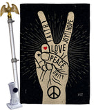 Faith Love Joy - Expression Inspirational Vertical Impressions Decorative Flags HG137415 Made In USA