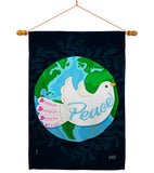 Peace - Expression Inspirational Vertical Impressions Decorative Flags HG137441 Made In USA