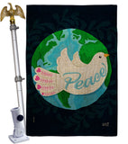 Peace - Expression Inspirational Vertical Impressions Decorative Flags HG137441 Made In USA
