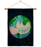 Peace - Expression Inspirational Vertical Impressions Decorative Flags HG137441 Made In USA