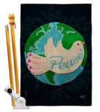 Peace - Expression Inspirational Vertical Impressions Decorative Flags HG137441 Made In USA