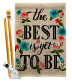 Best is Yet - Expression Inspirational Vertical Impressions Decorative Flags HG137459 Made In USA