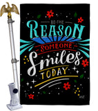 Someone Smiles - Expression Inspirational Vertical Impressions Decorative Flags HG137465 Made In USA