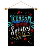 Someone Smiles - Expression Inspirational Vertical Impressions Decorative Flags HG137465 Made In USA