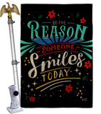 Someone Smiles - Expression Inspirational Vertical Impressions Decorative Flags HG137465 Made In USA