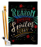 Someone Smiles - Expression Inspirational Vertical Impressions Decorative Flags HG137465 Made In USA