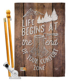 End of your Comfort Zone - Expression Inspirational Vertical Impressions Decorative Flags HG191100 Made In USA