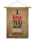 I Love you to the Moon - Expression Inspirational Vertical Impressions Decorative Flags HG191101 Made In USA