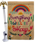 Everything Be Okay - Expression Inspirational Vertical Impressions Decorative Flags HG192199 Made In USA