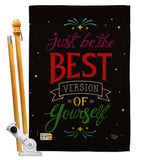 Best Version of Yourself - Expression Inspirational Vertical Impressions Decorative Flags HG192206 Made In USA