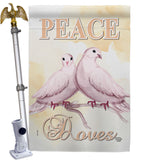 Doves - Expression Inspirational Vertical Impressions Decorative Flags HG192340 Made In USA