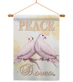 Doves - Expression Inspirational Vertical Impressions Decorative Flags HG192340 Made In USA