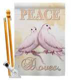 Doves - Expression Inspirational Vertical Impressions Decorative Flags HG192340 Made In USA