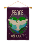 Peace on Earth - Expression Inspirational Vertical Impressions Decorative Flags HG192366 Made In USA