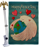 Happy Peace Day - Expression Inspirational Vertical Impressions Decorative Flags HG192420 Made In USA