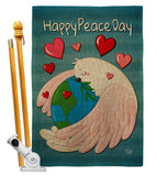 Happy Peace Day - Expression Inspirational Vertical Impressions Decorative Flags HG192420 Made In USA