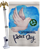 Peace Together - Expression Inspirational Vertical Impressions Decorative Flags HG192422 Made In USA