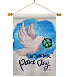 Peace Together - Expression Inspirational Vertical Impressions Decorative Flags HG192422 Made In USA