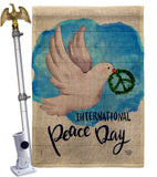 Peace Together - Expression Inspirational Vertical Impressions Decorative Flags HG192422 Made In USA