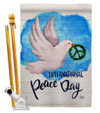 Peace Together - Expression Inspirational Vertical Impressions Decorative Flags HG192422 Made In USA