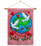 Peace On Earth - Expression Inspirational Vertical Impressions Decorative Flags HG192455 Made In USA