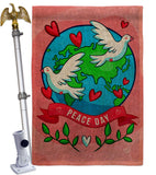 Peace On Earth - Expression Inspirational Vertical Impressions Decorative Flags HG192455 Made In USA