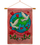 Peace On Earth - Expression Inspirational Vertical Impressions Decorative Flags HG192455 Made In USA