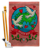 Peace On Earth - Expression Inspirational Vertical Impressions Decorative Flags HG192455 Made In USA