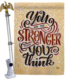 Stronger Then You Think - Expression Inspirational Vertical Impressions Decorative Flags HG192524 Made In USA