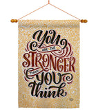 Stronger Then You Think - Expression Inspirational Vertical Impressions Decorative Flags HG192524 Made In USA