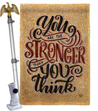 Stronger Then You Think - Expression Inspirational Vertical Impressions Decorative Flags HG192524 Made In USA