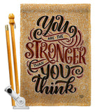 Stronger Then You Think - Expression Inspirational Vertical Impressions Decorative Flags HG192524 Made In USA