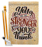 Stronger Then You Think - Expression Inspirational Vertical Impressions Decorative Flags HG192524 Made In USA