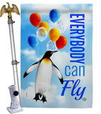 Everybody Can Fly - Expression Inspirational Vertical Impressions Decorative Flags HG192613 Made In USA