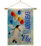 Everybody Can Fly - Expression Inspirational Vertical Impressions Decorative Flags HG192613 Made In USA