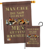 Man Cave Men Getting Hammered - Expression Inspirational Vertical Impressions Decorative Flags HG115121 Made In USA