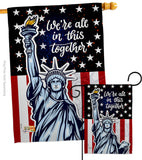 United We Together - Expression Inspirational Vertical Impressions Decorative Flags HG115163 Printed In USA