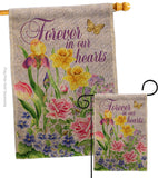 Forever In Our Heart - Expression Inspirational Vertical Impressions Decorative Flags HG115165 Made In USA