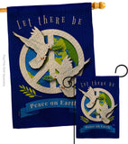 Peace on Earth - Expression Inspirational Vertical Impressions Decorative Flags HG115170 Made In USA